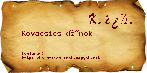 Kovacsics Énok névjegykártya